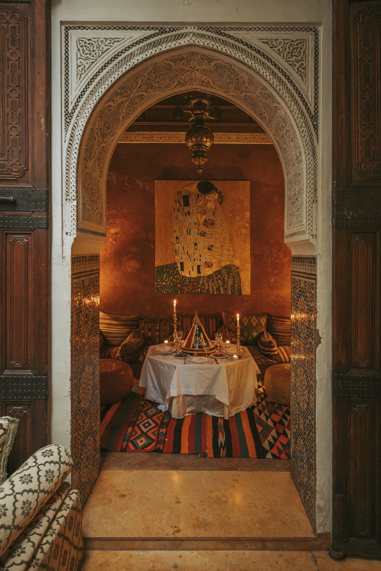Dîner marocain préparé à la maison au Riad Samsara